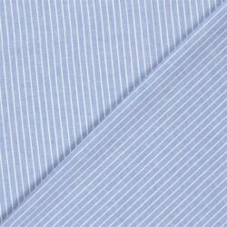 Leinen Chambray Streifen Melange - babyblau