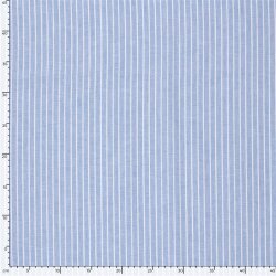 Leinen Chambray Streifen Melange - babyblau