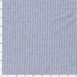 Leinen Chambray Streifen Melange - indigo