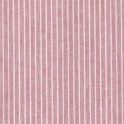 Leinen Chambray Streifen Melange - dunkelrot
