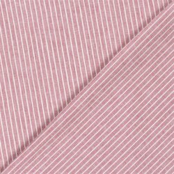 Leinen Chambray Streifen Melange - dunkelrot