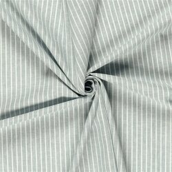 Leinen Chambray Streifen Melange - antikgrün