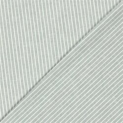 Leinen Chambray Streifen Melange - antikgrün