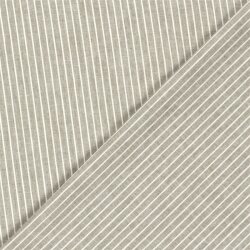 Leinen Chambray Streifen Melange - oliv