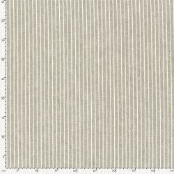 Leinen Chambray Streifen Melange - oliv