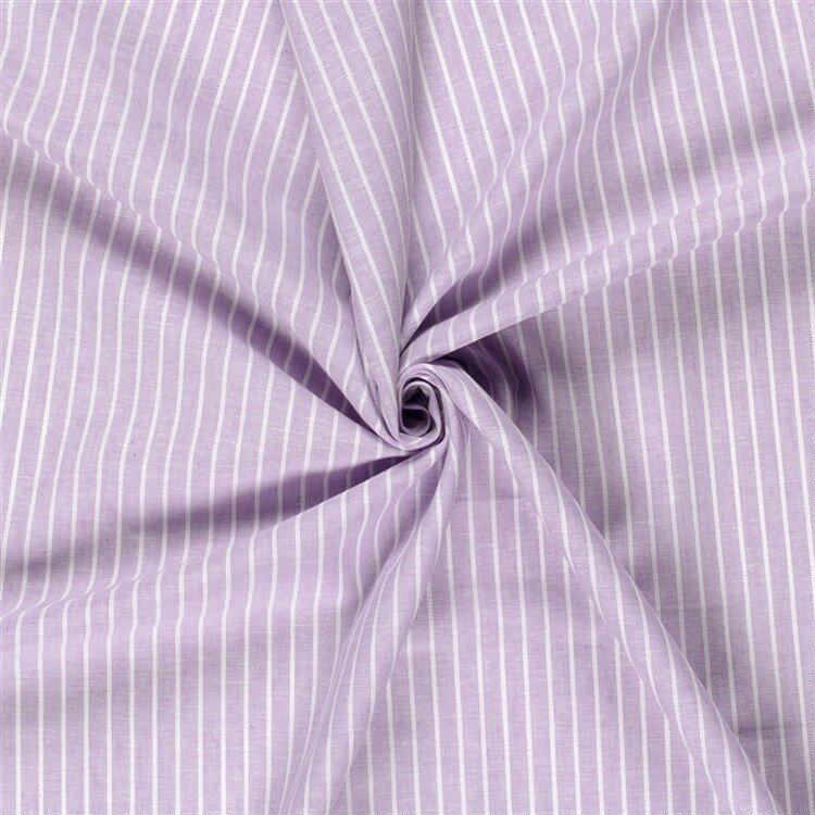 Leinen Chambray Streifen Melange - helllila