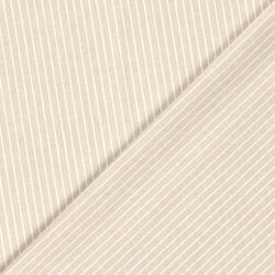 Leinen Chambray Streifen Melange - hellbeige