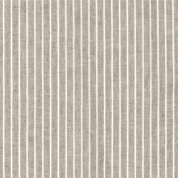 Leinen Chambray Streifen Melange - schoko