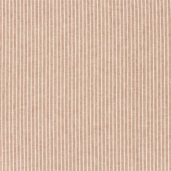 Leinen Chambray Streifen Melange - ziegelrot