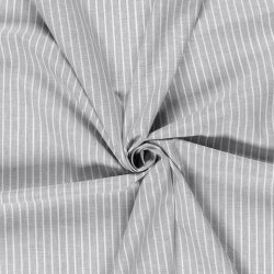 Leinen Chambray Streifen Melange - hellgrau
