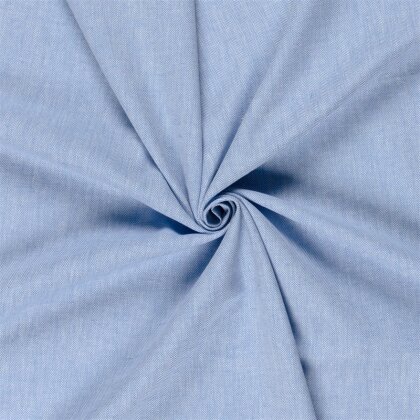 Leinen Chambray Fischgräte Melange - babyblau