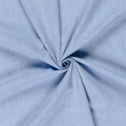 Leinen Chambray Fischgräte Melange - babyblau