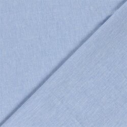 Leinen Chambray Fischgräte Melange - babyblau