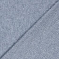 Leinen Chambray Fischgräte Melange - indigo