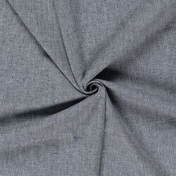 Leinen Chambray Fischgräte Melange - dunkelblau
