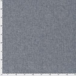 Leinen Chambray Fischgräte Melange - dunkelblau