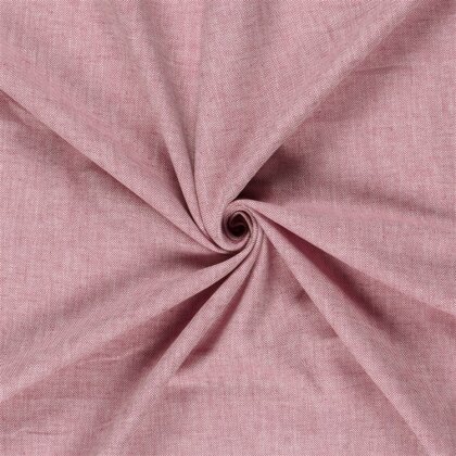 Leinen Chambray Fischgräte Melange - pink-rosa