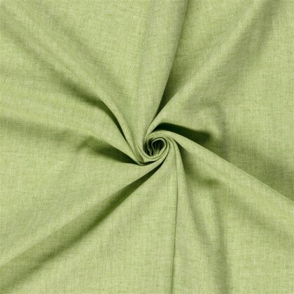 Leinen Chambray Fischgräte Melange - kiwi