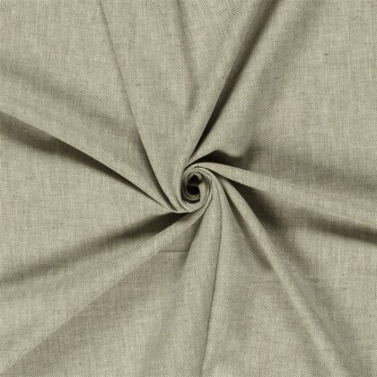 Leinen Chambray Fischgräte Melange - oliv