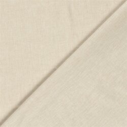 Leinen Chambray Fischgräte Melange - hellbeige