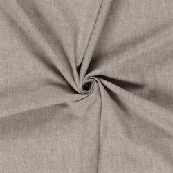 Leinen Chambray Fischgräte Melange - schoko