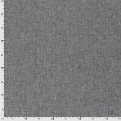 Leinen Chambray Fischgräte Melange - schwarz
