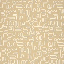 Baumwolljersey wilde Linien - beige