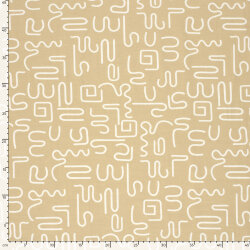 Baumwolljersey wilde Linien - beige