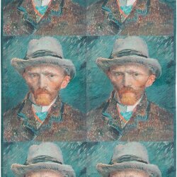 Dekostoff Samt-Optik van Gogh - petrol