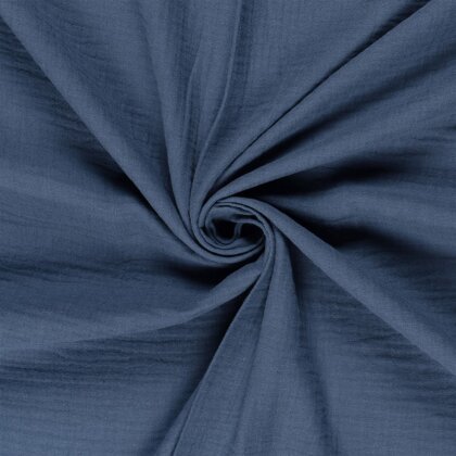 Musselin Uni *Marie* - indigo