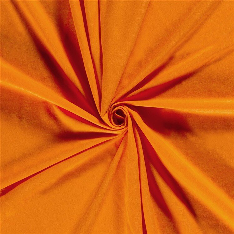 Dekostoff Velouroptik Uni - orange