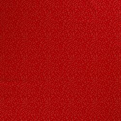 Baumwollpopeline Foliendruck wilde Punkte - rot