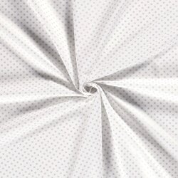 Baumwollpopeline Foliendruck Mini Sterne - creme/silber