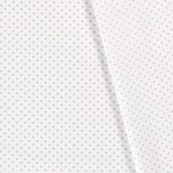 Baumwollpopeline Foliendruck Mini Sterne - creme/silber