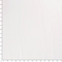 Baumwollpopeline Foliendruck Mini Sterne - creme/silber