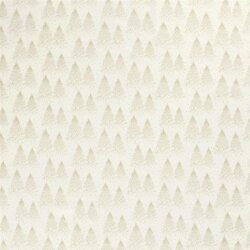 Baumwollpopeline Foliendruck Weihnachtsbaum - creme