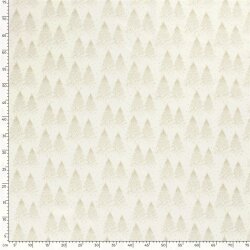 Baumwollpopeline Foliendruck Weihnachtsbaum - creme