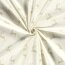 Baumwollpopeline Foliendruck springende Hirsche - creme