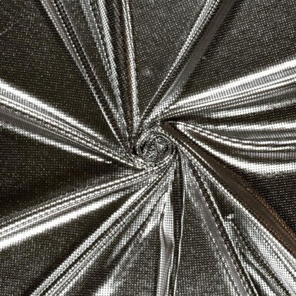 Folienjersey Punkte - silber