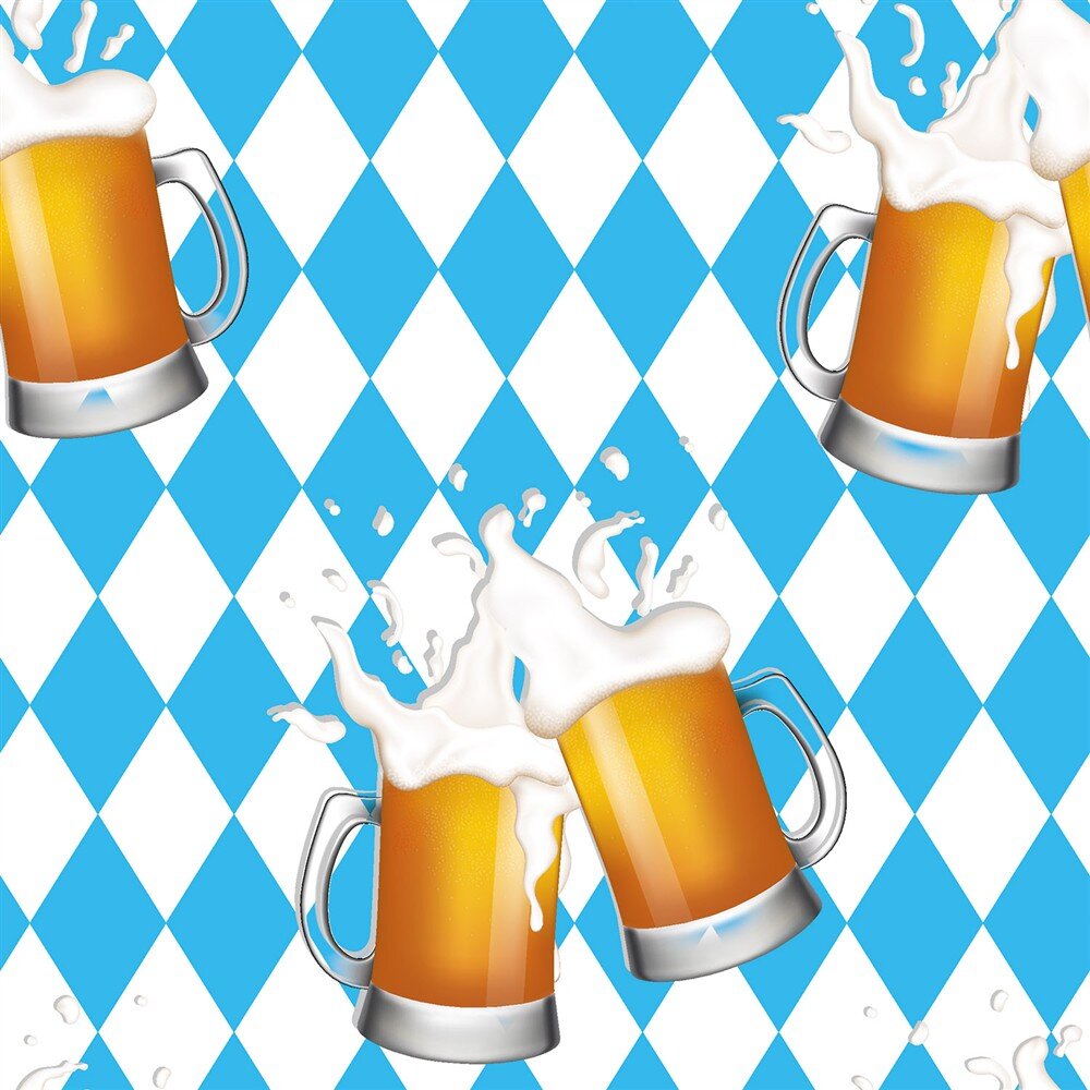 Modestoff Dekostoff Oktoberfest Bier - hellblau
