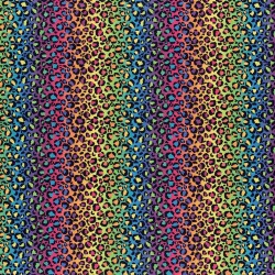 Polyesterjersey Regenbogen Leo - blau