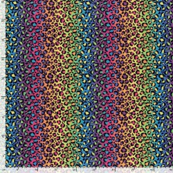 Polyesterjersey Regenbogen Leo - blau