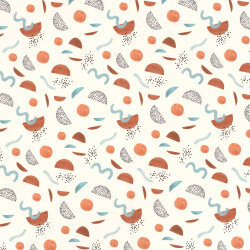 French Terry Digital bunte Formen - creme