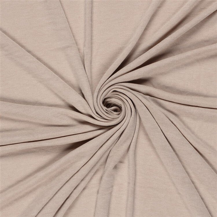 Jacquard Jersey Melange *Marie* Uni - softbeige