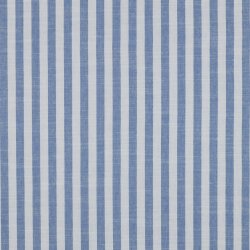 Baumwollpopeline Gestreift - jeansblau/weiss