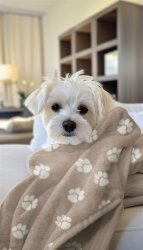 Wellnessfleece Hundepfoten - dunkelgrau