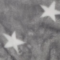 Wellnessfleece Sterne - hellgrau