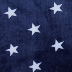 Wellnessfleece Sterne - königsblau