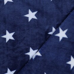 Wellnessfleece Sterne - königsblau
