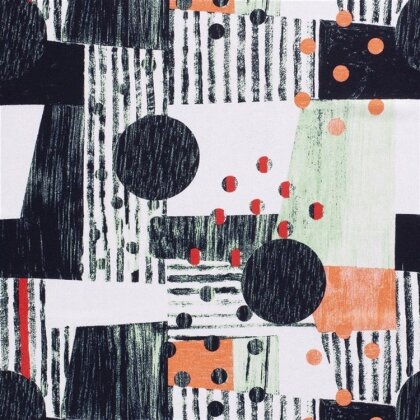 0,9 Meter - Viscose Crêpe Abstract - weiß